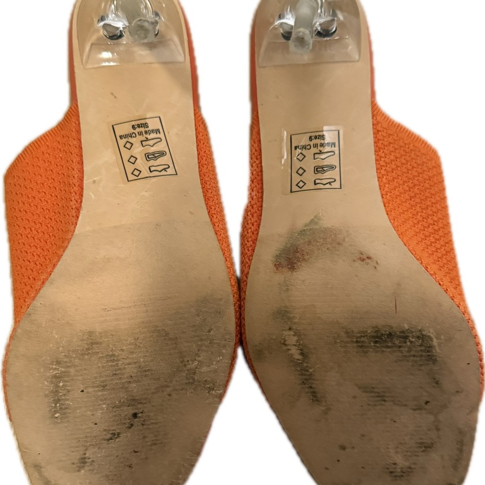 Shoe Republic LA Vibrant Orange Mules - Picture 3 of 3